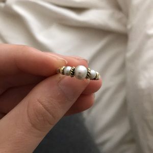 David Yurman 3 Pearl Ring